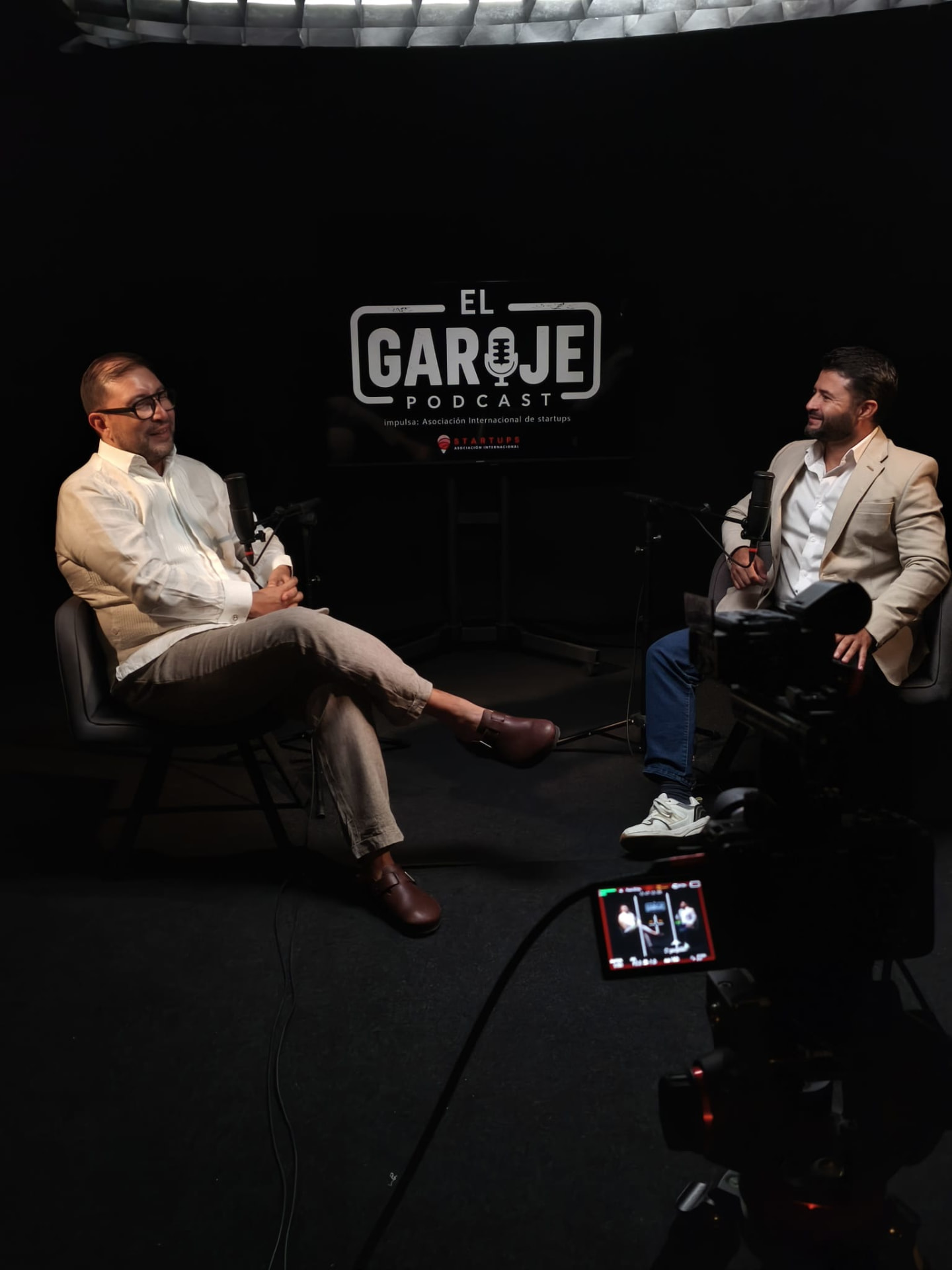Grabación de El Garaje Podcast en plató